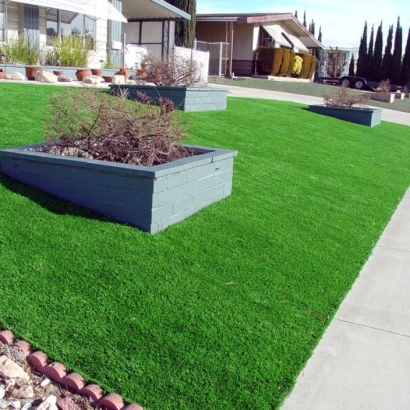 Plastic Grass San Dimas, California Paver Patio, Front Yard Design