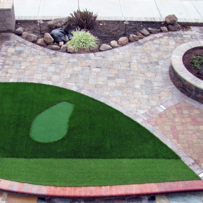 Synthetic Turf Malibu, California Home Putting Green, Front Yard Landscape Ideas