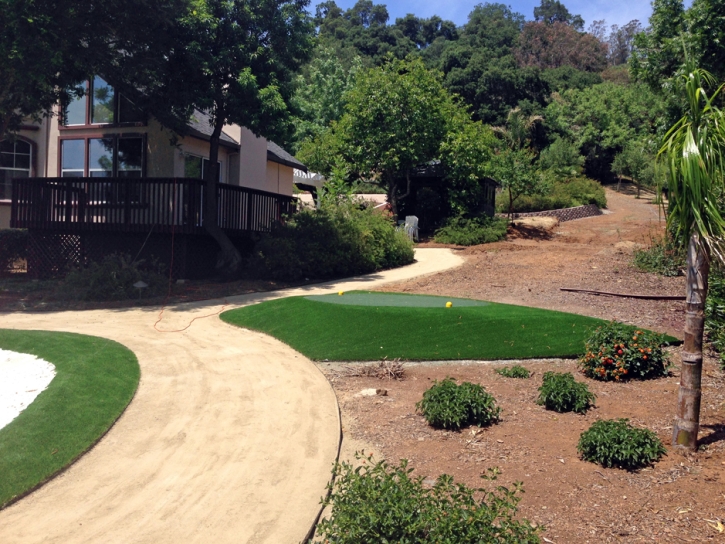 Artificial Lawn Santa Fe Springs, California Putting Green Carpet, Front Yard Landscaping