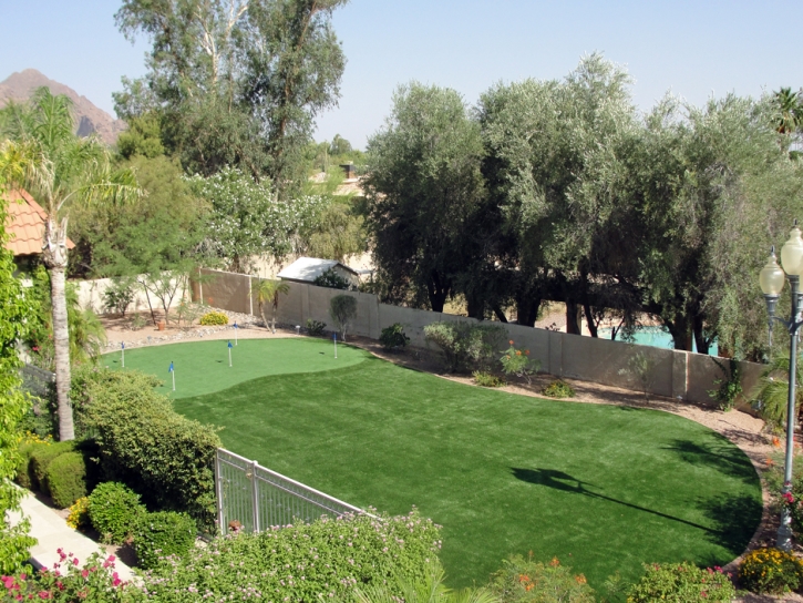 Artificial Turf Installation Phelan, California Backyard Putting Green, Backyard Landscaping