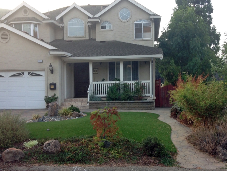 Fake Grass Carpet Covina, California Landscape Design, Small Front Yard Landscaping