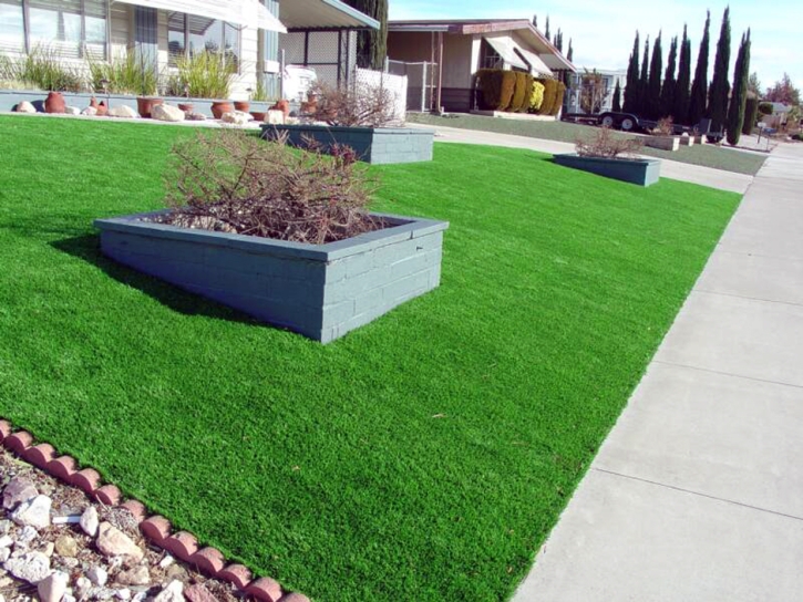 Plastic Grass San Dimas, California Paver Patio, Front Yard Design